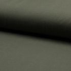 Tissu Jersey Piqué de coton spécial Polo Vert kaki - Par 10 cm