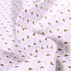 Tissu Coton imprimé Arty Eventails gris clair sur fond Blanc