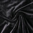 Tissu Velours d'ameublement extensible Alcéa uni Noir