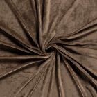 Tissu Velours d'ameublement extensible Alcéa uni Marron