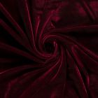 Tissu Velours Jersey uni Bordeaux foncé