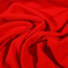 Tissu Crêpe Scuba extensible uni Rouge griotte - Par 10 cm