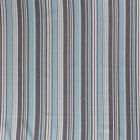 Tissu Viscose lin Rayures turquoise et grises sur fond Blanc - Par 10 cm