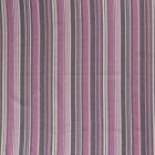Tissu Viscose lin Rayures rose et grises sur fond Blanc - Par 10 cm