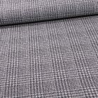 Tissu Bengaline Pied de poule sur fond Blanc - Par 10 cm