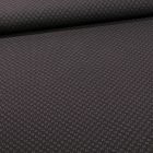 Tissu Bengaline Mini losanges gris sur fond Noir - Par 10 cm