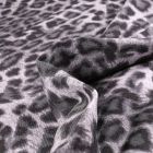 Tissu Bengaline Léopard sur fond Gris