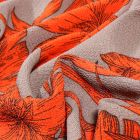 Tissu Crêpe georgette Louisa sur fond Taupe