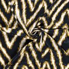 Tissu Satin imprimé Relief léo sur fond Bleu marine