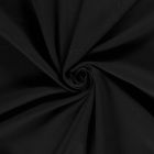 Tissu Drap de manteau  Cœur de Laine uni Noir