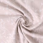 Tissu Popeline de Coton  feuilles Alexia sur fond Beige sable