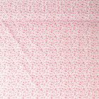 Tissu Popeline de Coton fleurs Gwen Roses sur fond Blanc