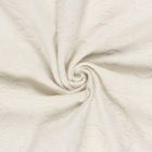 Tissu Jacquard maille lourde Chloé Fleuris sur fond Blanc cassé