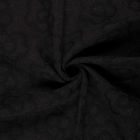 Tissu Jacquard maille lourde Chloé Fleuris sur fond Gris anthracite