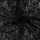 Tissu maille légère chenille ajourée Noir