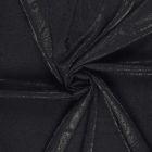 Tissu Jacquard satiné aspect  serpent sur fond Noir