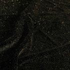 Tissu Velours ras Lurex Nova  paillettes Dorées sur fond Noir