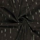 Tissu Jean Denim déchirures fils multicolore sur fond Noir