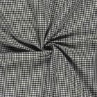 Tissu Bengaline de Viscose Mini Vichy blanc sur fond Noir