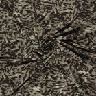 Tissu Jersey Viscose digital motifs Léopard moderne sur fond Taupe