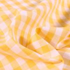 Tissu Vichy Grands carreaux 10 mm Jaune- Par 10 cm