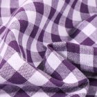 Tissu Vichy Grands carreaux 10 mm Violet - Par 10 cm