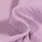 Tissu Double gaze de coton uni Lilas