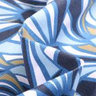 Tissu Toile de Coton Payaz sur fond Vert d'eau