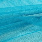 Tissu Tulle Strass Paillettes Bleu turquoise