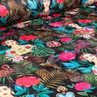 Tissu Jacquard Allegria sur fond Noir