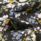 Tissu Viscose Arty Anaïs sur fond Noir