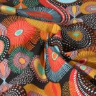 Tissu Coton imprimé Boubou Terra sur fond Noir