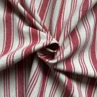 Tissu Coton d'ameublement Eugene Rayures Rouge