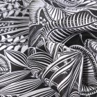 Tissu Viscose Hevea sur fond Noir