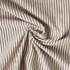 Tissu Coton d'ameublement Simone rayé Kaki sur fond Ecru