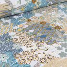 Tissu Viscose Arty Yin sur fond Bleu ciel