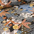 Tissu Viscose Arty Yin sur fond Noir