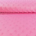 Tissu Minky Ultra doux Etoiles Rose - Par 10 cm