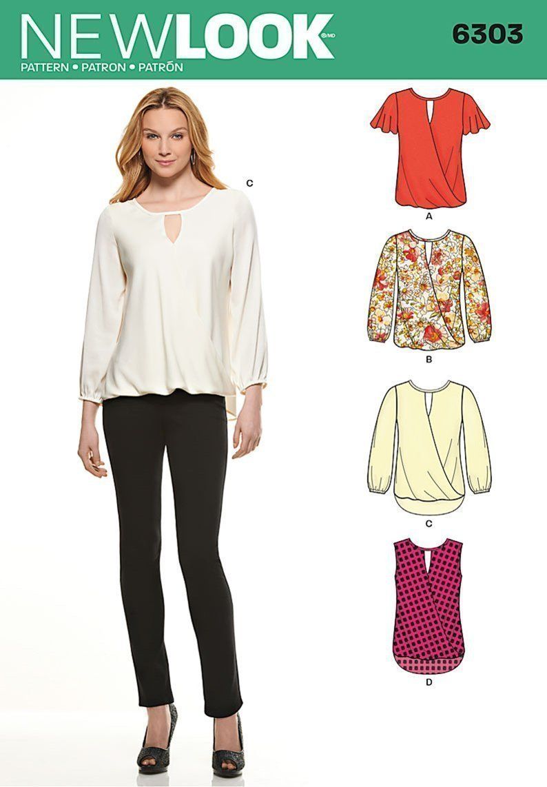 Patron New Look NL6163 - Ensemble Veste Longue, Haut, Pantalon Et Jupe Évasée - Tailles 34-44