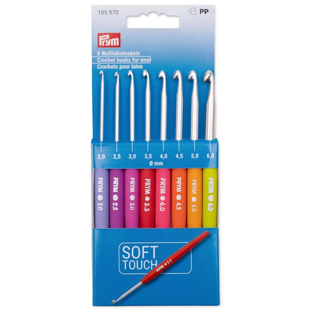 Lot De 9 Aiguilles à Crochet En Aluminium Avec Poignée Ergonomique Softgrip - Tailles 2.0 à 6.0 Mm - Pour Mains Arthritiques - 10