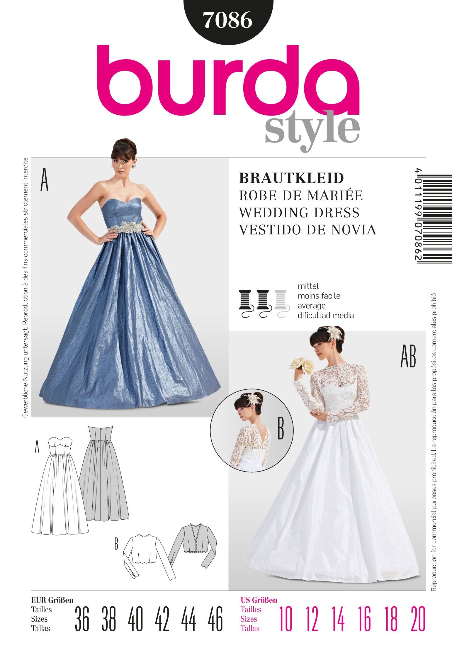 Burda Patron Robe Coupe Princesse Adulte Patron Burda Cousu Main