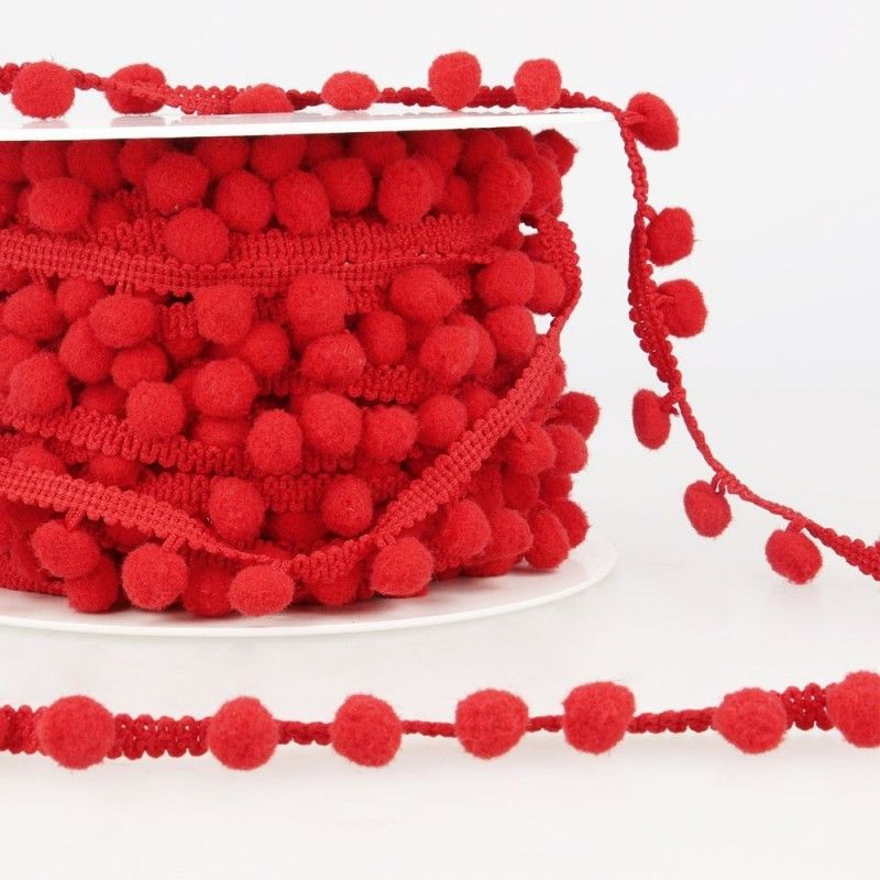 Galon à Petits Pompons Marron - Largeur 10 Mm - Vendu Au Mètre - Décoration Couture Et Loisirs Créatifs - 4