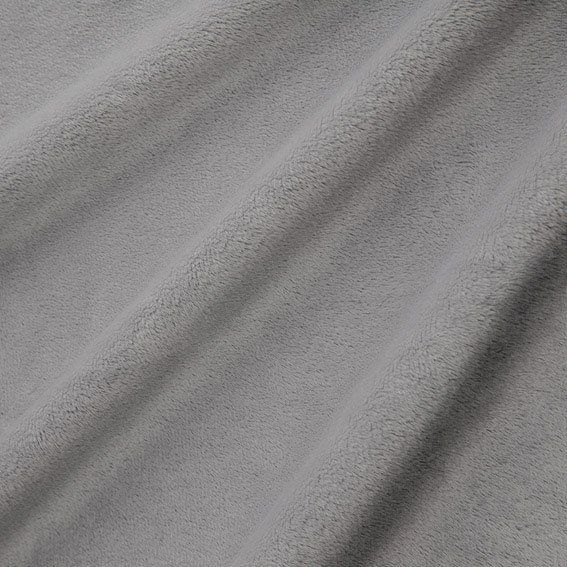 Tissu Minky Au Mètre Gris Foncé - Doux Velouté Oeko-Tex Pour Couture Et Décoration