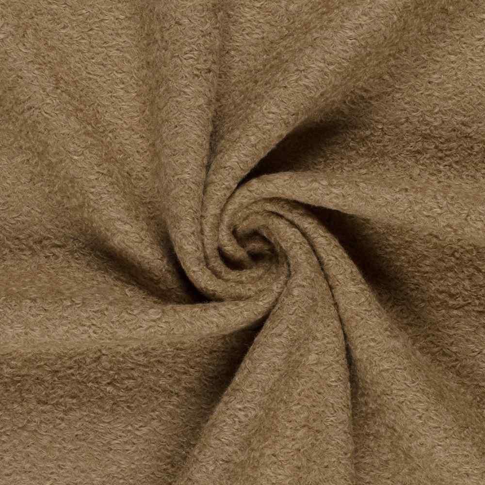 Tissu Bouclette Astrid Uni Noir - Par 10 Cm