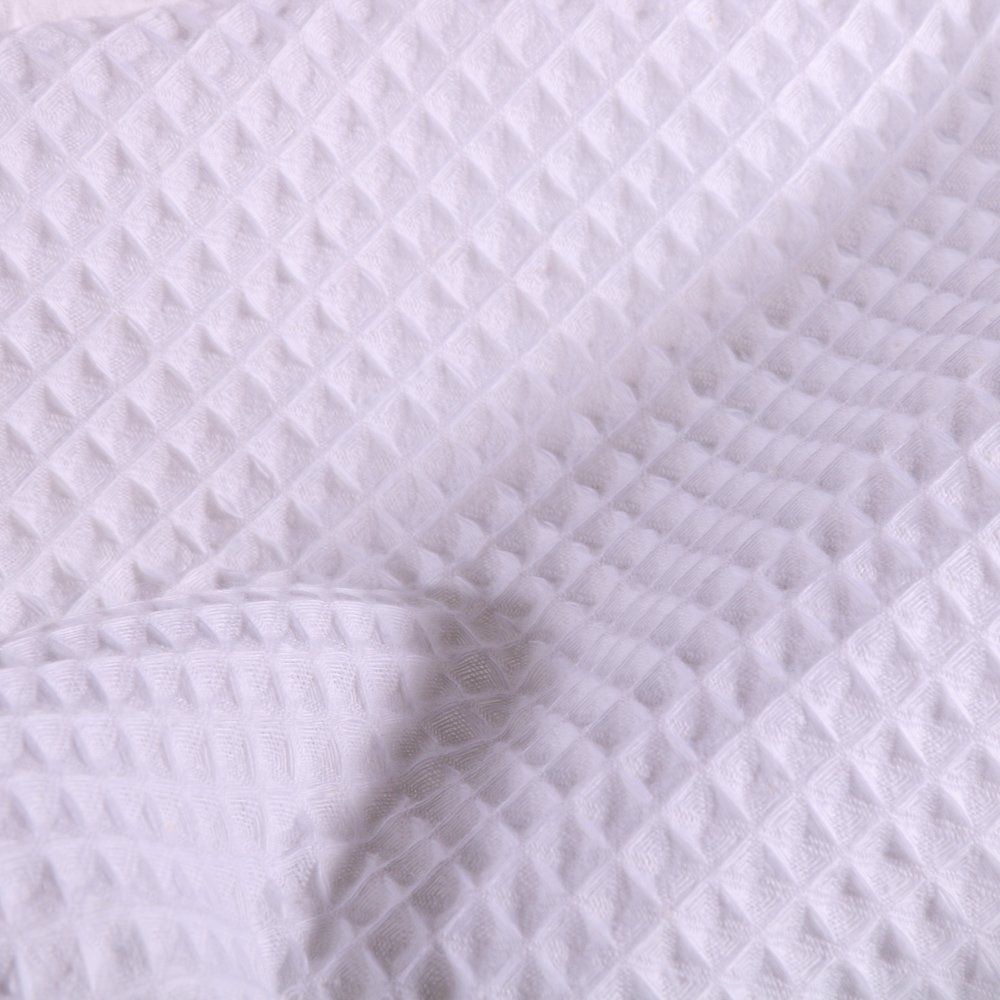 Tissu En Nid Abeille Bleu 100 % Coton Fabrication Française