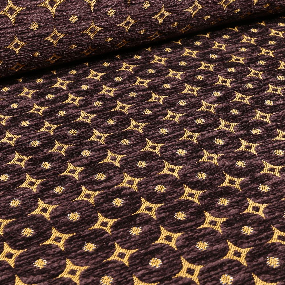 Coupon Tissu Coton Style Jouy Motifs Gris Sur Fond Beige - Idéal Pour Patchwork, Fleuri, Fabriqué En France