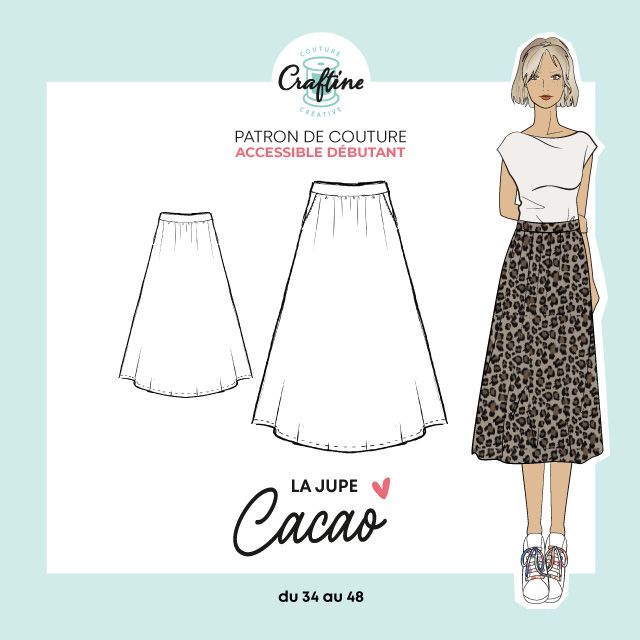 Patron Jupe Cacao Patrons de couture Craftine