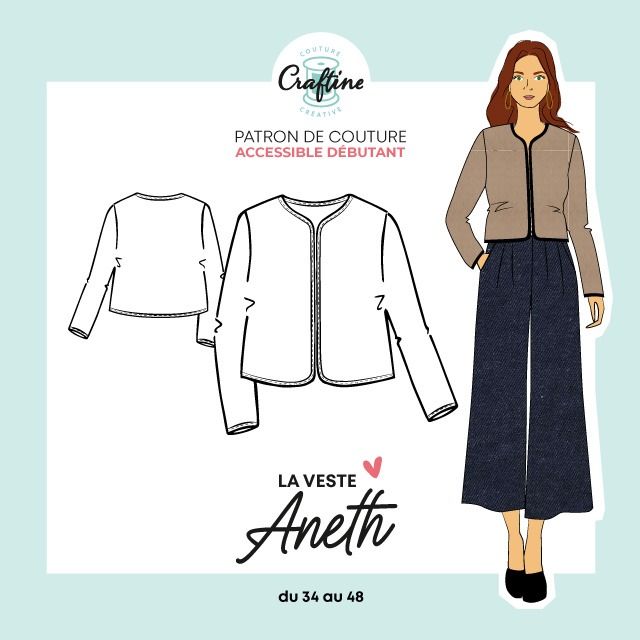 Patron De Couture Vintage Veste Femme Années 70 - Marque Femmes D'Aujourd'hui (occasion)