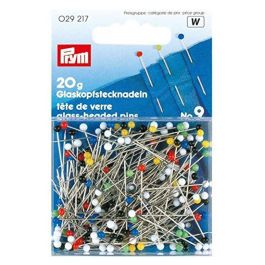 Prym Épingles Tête De Verre 0,60 × 30 Mm – Multicolores, 20 G, Qualité Professionnelle Pour Couture & Quilting
