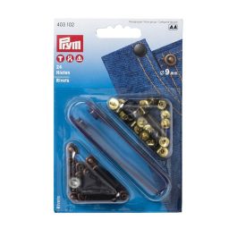 Rivets Prym 403102 En Laiton Antique - 24 Pièces Diamètre 9mm Noir